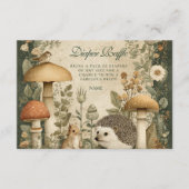 Carte D'accompagnement Vintage Woodland Mushroom Diapper Raffle (Devant)