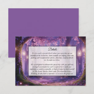 Carte D'accompagnement Violet à Midnight Enchanted Forest