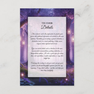 Carte D'accompagnement Violet à Midnight Enchanted Forest