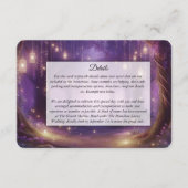 Carte D'accompagnement Violet at Midnight Enchanted Forest Wedding (Devant)