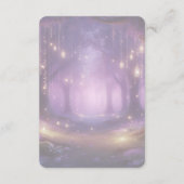 Carte D'accompagnement Violet at Midnight Enchanted Forest Wedding (Dos)