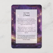Carte D'accompagnement Violet at Midnight Enchanted Forest Wedding (Devant)