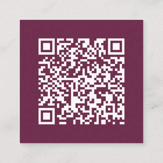 Carte D'accompagnement Violet | Code QR | RSVP pour mariage (Dos)