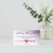 Carte D'accompagnement Violet Magenta QR Code Mariage Code vestimentaire (Debout devant)