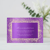 Carte D'accompagnement Violet Violet Cristal Mariage Hôtel HébergementA (Debout devant)