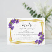 Carte d'accompagnement Violettes Violet Foncé (Debout devant)