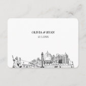 Carte D'accompagnement Virginia Beach traditionnelle RSVP options de repa (Dos)