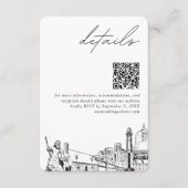Carte D'accompagnement Virginia Beach Wedding Détails modernes QR Code (Devant)