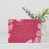 Carte D'accompagnement Viva Magenta Plage moderne Directions Coquilles de (Debout devant)