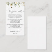 Carte D'accompagnement Vœu de lune de miel au miel de fleur sauvage jaune (Devant / Derrière)