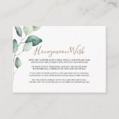 Carte D'accompagnement Vœu de lune de miel aux feuilles vertes formelles (Devant)