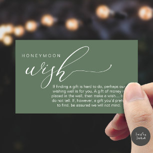 Carte D'accompagnement Vœu de lune de miel, Cadeau, Une note sur les cade