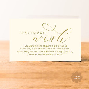Carte D'accompagnement Vœu de lune de miel de mariage, Fonds, Minimaliste