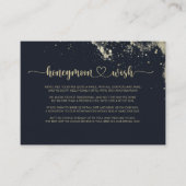 Carte D'accompagnement Vœu de lune de miel Watercolor Gold Splash (Devant)