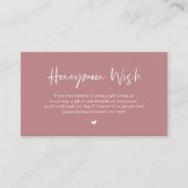 Carte D'accompagnement Vœu de Mariage et de Lune de Miel Élégance Décontr (Devant)