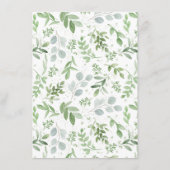 Carte D'accompagnement Vœux de verdure et de fleurs blanches pour la mari (Dos)