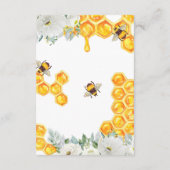 Carte D'accompagnement Voeux pour bébé | Abeille à miel florale (Dos)