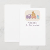 Carte D'accompagnement Voeux pour bébé. Les mignons jouets s'entraînent e (Devant / Derrière)