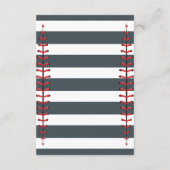 Carte D'accompagnement Voeux pour le Baby shower de baseball bébé (Dos)