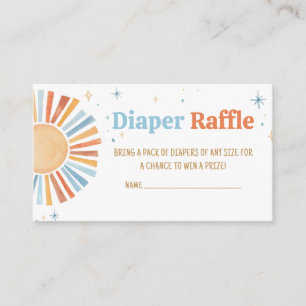 Carte D'accompagnement Voici le Baby shower Fils Raffle
