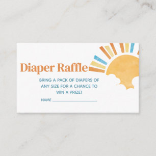 Carte D'accompagnement Voici le Baby shower Fils Raffle