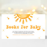 Carte D'accompagnement Voici Le Fils Baby shower Livres Pour Bébé<br><div class="desc">"Here Comes The Son" Baby shower Books for Baby Card est un ajout charmant à votre célébration de baby shower. Encouragez les clients à apporter des livres au lieu de cartes avec ce thème adorable et chaleureux. Le design présente une esthétique ensoleillée et joyeuse, parfaite pour célébrer l'arrivée d'un petit...</div>