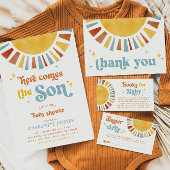 Carte D'accompagnement Voici le son Boho Retro Sun Diaper Raffle