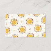 Carte D'accompagnement Voici le son Boho Retro Sun Diaper Raffle (Dos)