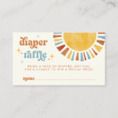 Carte D'accompagnement Voici le son Boho Retro Sun Diaper Raffle (Devant)