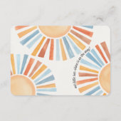 Carte D'accompagnement Voici le Son Sunshine Boy Diaper Raffle Card (Dos)