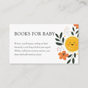 Carte D'accompagnement Voici les livres de Baby shower du Fils pour bébé