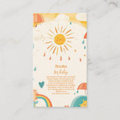 Carte D'accompagnement Voici les livres de Sunshine Jaune du Fils pour bé (Devant)