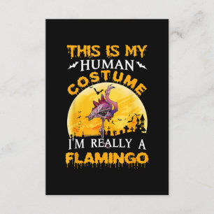 Carte D'accompagnement Voici Mon Costume Humain Vraiment Flamant rose Hal