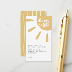 Carte D'accompagnement Voici venir le fils Boho Minimal Diaper Raffle