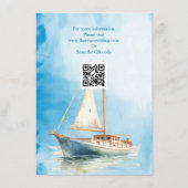 Carte D'accompagnement Voilier à l'aquarelle (Dos)