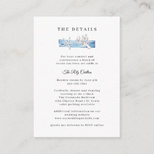 Carte D'accompagnement Voiture Mariage Boîtier en bois flotté nautique