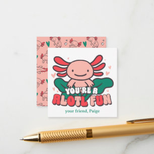 Carte D'accompagnement Votre Alotl Fun   Axolotl Saint-Valentin 