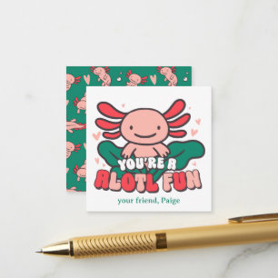 Carte D'accompagnement Votre Alotl Fun Axolotl Saint-Valentin