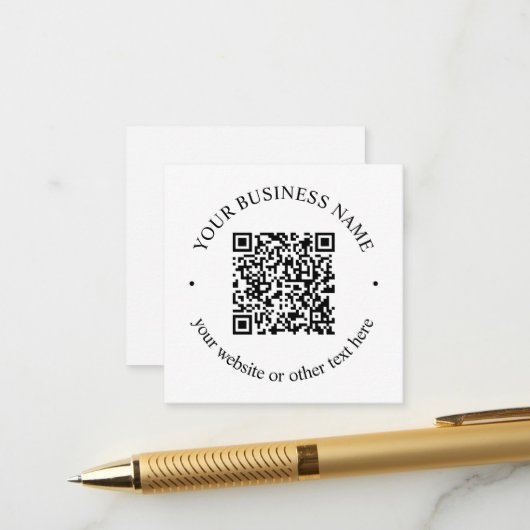 Carte D'accompagnement Votre code QR téléchargé plus texte circulaire mod (Devant/Arrière en situation)