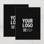Carte D'accompagnement Votre logo avec code QR et texte modifiables (Devant / Derrière)