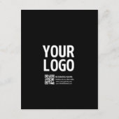 Carte D'accompagnement Votre logo avec code QR et texte modifiables (Dos)