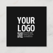 Carte D'accompagnement Votre logo avec code QR et texte modifiables (Dos)