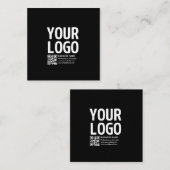 Carte D'accompagnement Votre logo avec code QR et texte modifiables (Devant / Derrière)