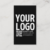 Carte D'accompagnement Votre logo avec code QR et texte modifiables (Dos)