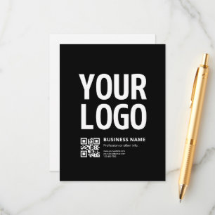 Carte D'accompagnement Votre logo avec QR code et texte modifiables