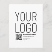 Carte D'accompagnement Votre logo avec QR code et texte modifiables (Devant)