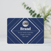 Carte D'accompagnement Votre logo et design moderne personnalisable | Ble (Debout devant)