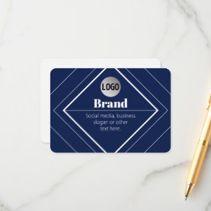 Carte D'accompagnement Votre logo et design moderne personnalisable   Ble