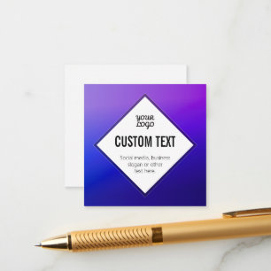 Carte D'accompagnement Votre logo et texte personnalisable   Ombre violet