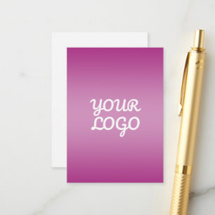 Carte D'accompagnement Votre logo & Moderne Simple Ombre Violet